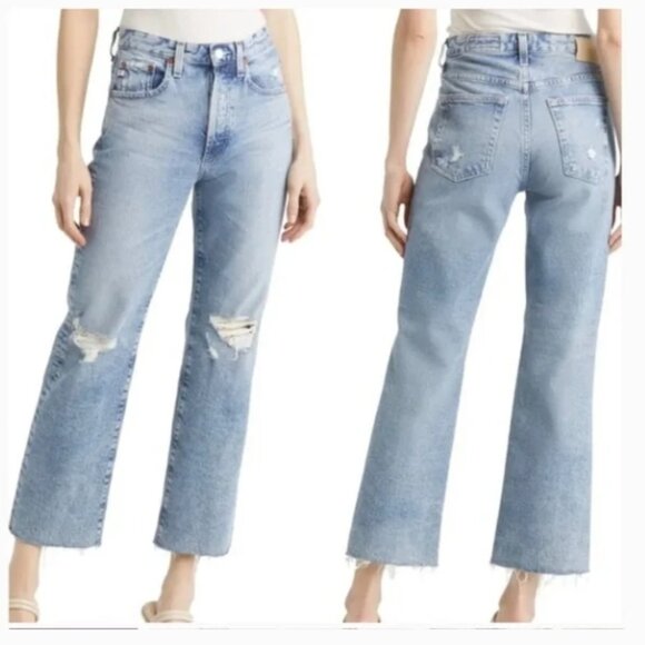 AG Jeans Contour 360 Stretch Kinsley Pop Crop High Rise Jeans SZ 30 - Picture 1 of 11